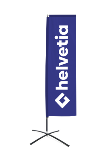 Beachflag blau (inkl. Standfuß)
