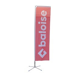 Beachflag rot (Standfuß separat)
